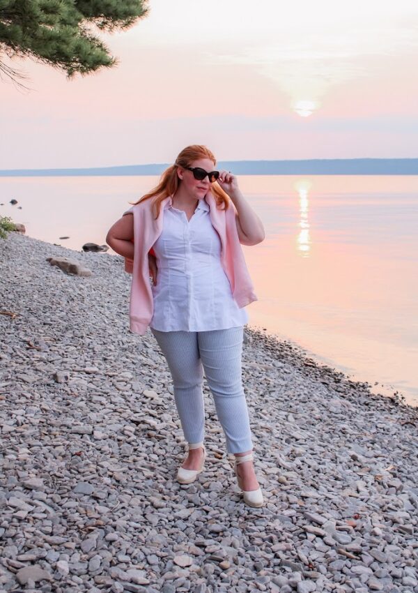 beach sunsets in pink