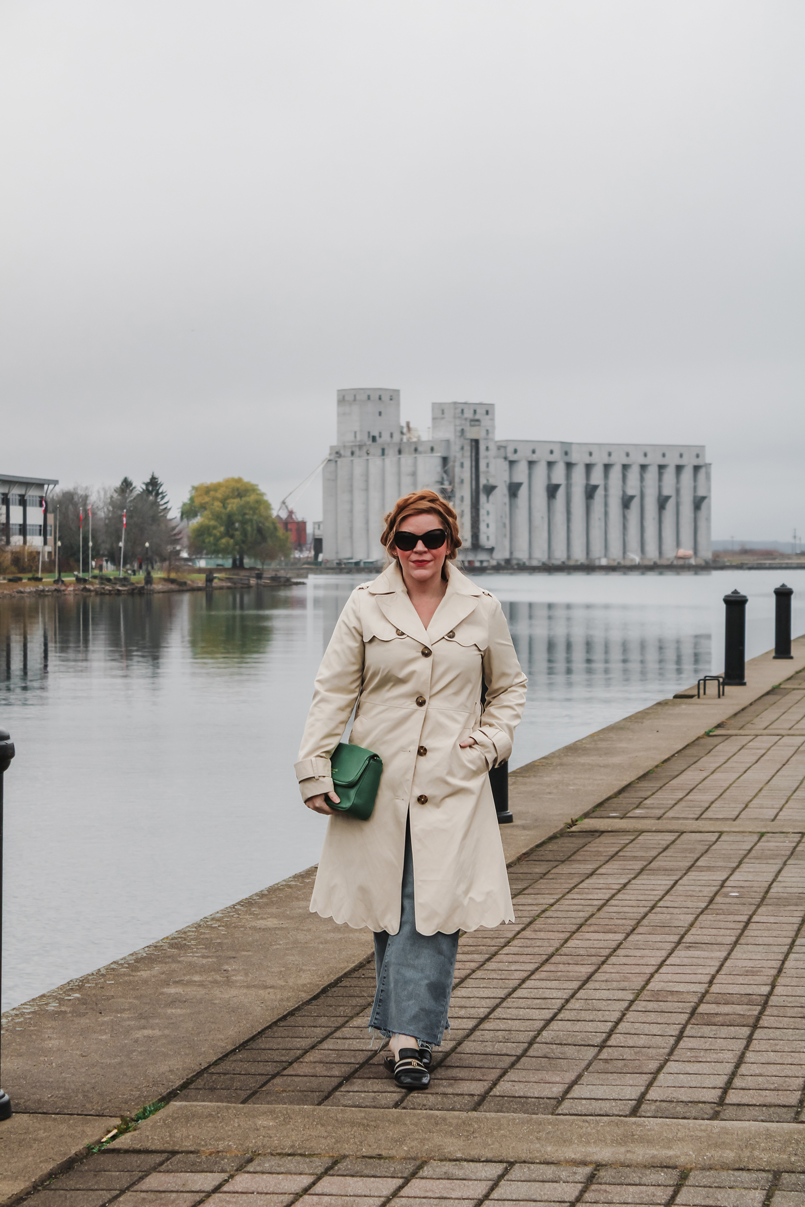 Scalloped Trench Coat